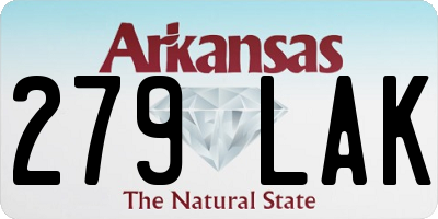 AR license plate 279LAK