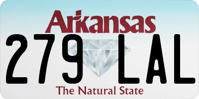 AR license plate 279LAL