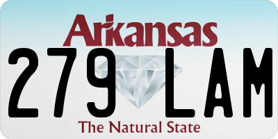 AR license plate 279LAM