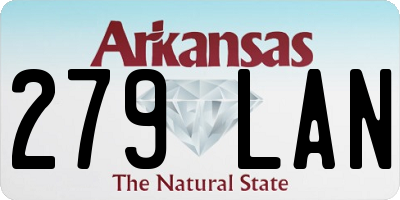 AR license plate 279LAN