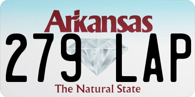 AR license plate 279LAP