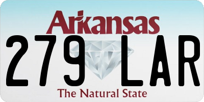 AR license plate 279LAR