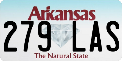 AR license plate 279LAS