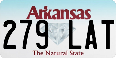 AR license plate 279LAT