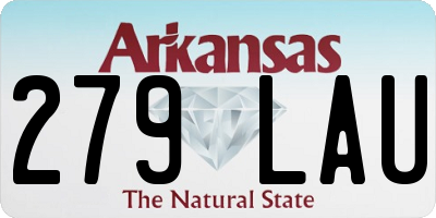 AR license plate 279LAU