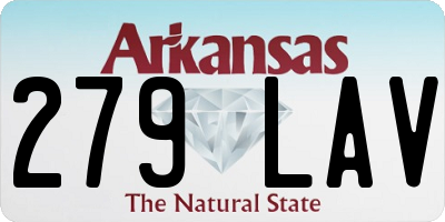 AR license plate 279LAV