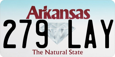 AR license plate 279LAY
