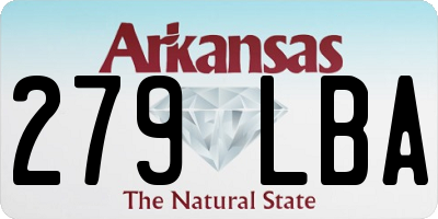 AR license plate 279LBA