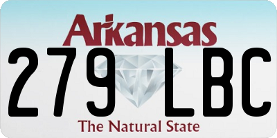 AR license plate 279LBC