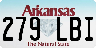 AR license plate 279LBI