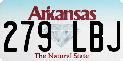 AR license plate 279LBJ