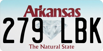 AR license plate 279LBK