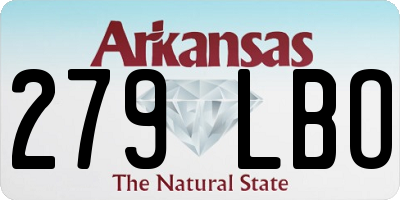 AR license plate 279LBO