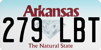 AR license plate 279LBT