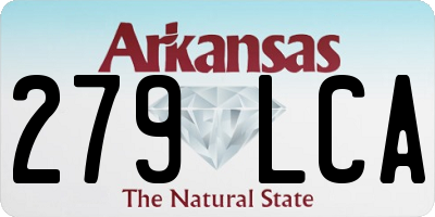 AR license plate 279LCA
