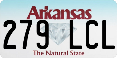 AR license plate 279LCL