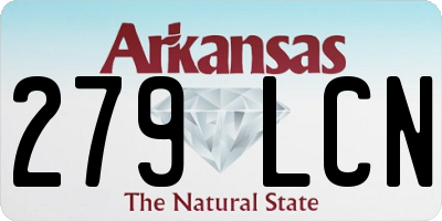 AR license plate 279LCN
