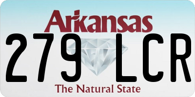 AR license plate 279LCR