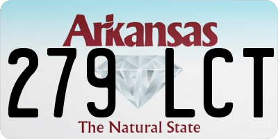 AR license plate 279LCT