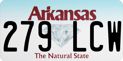 AR license plate 279LCW
