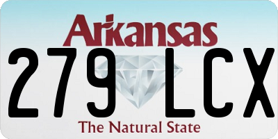 AR license plate 279LCX