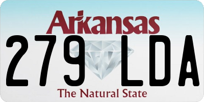AR license plate 279LDA