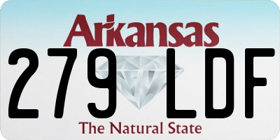 AR license plate 279LDF