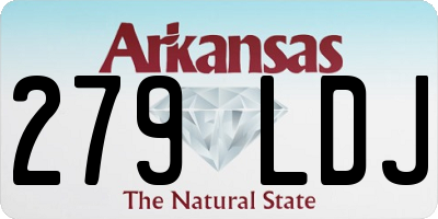 AR license plate 279LDJ