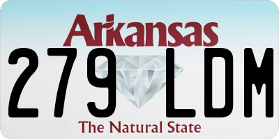 AR license plate 279LDM