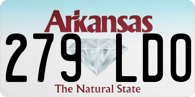 AR license plate 279LDO