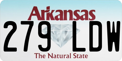 AR license plate 279LDW