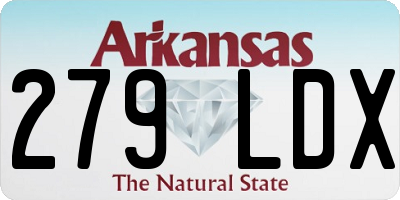 AR license plate 279LDX