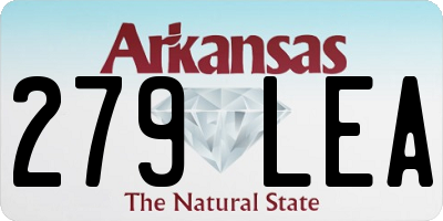 AR license plate 279LEA