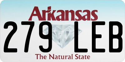 AR license plate 279LEB