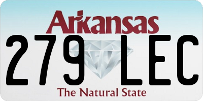AR license plate 279LEC
