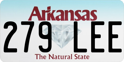 AR license plate 279LEE