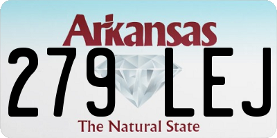 AR license plate 279LEJ