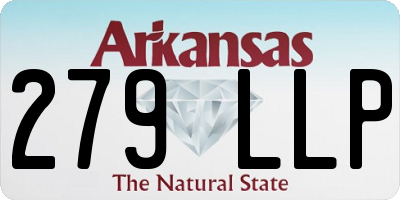 AR license plate 279LLP