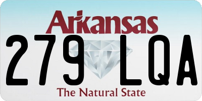 AR license plate 279LQA