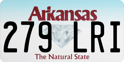 AR license plate 279LRI