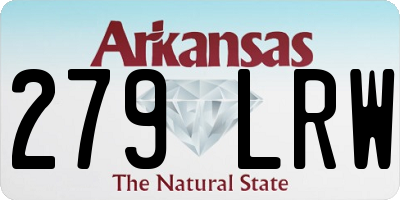 AR license plate 279LRW