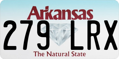 AR license plate 279LRX