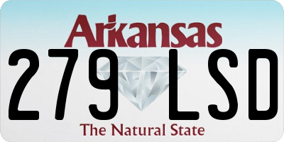 AR license plate 279LSD