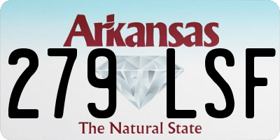 AR license plate 279LSF