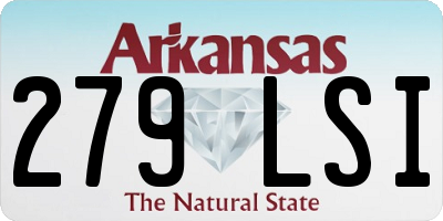 AR license plate 279LSI