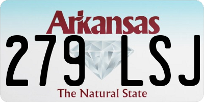 AR license plate 279LSJ