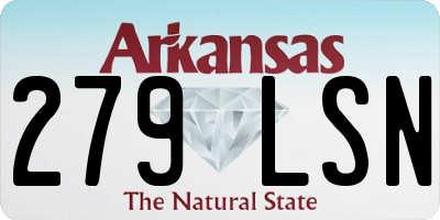 AR license plate 279LSN