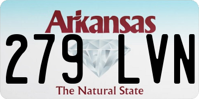 AR license plate 279LVN