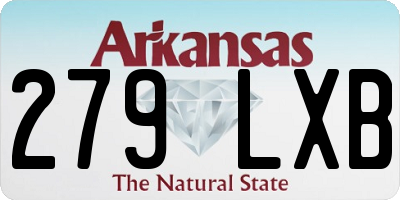 AR license plate 279LXB