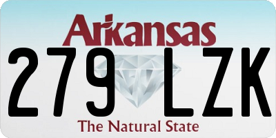 AR license plate 279LZK